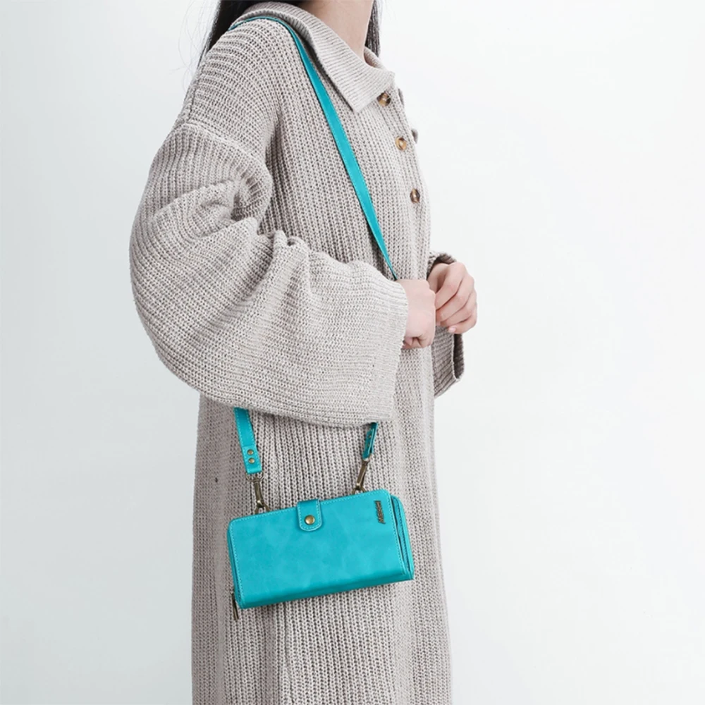 Retro Wallet Leather Case For Samsung Galaxy S21 Ultra S20 Plus Leather Case Cover Note 20 10 Plus S21 S10 Shoulder Lanyard Bag