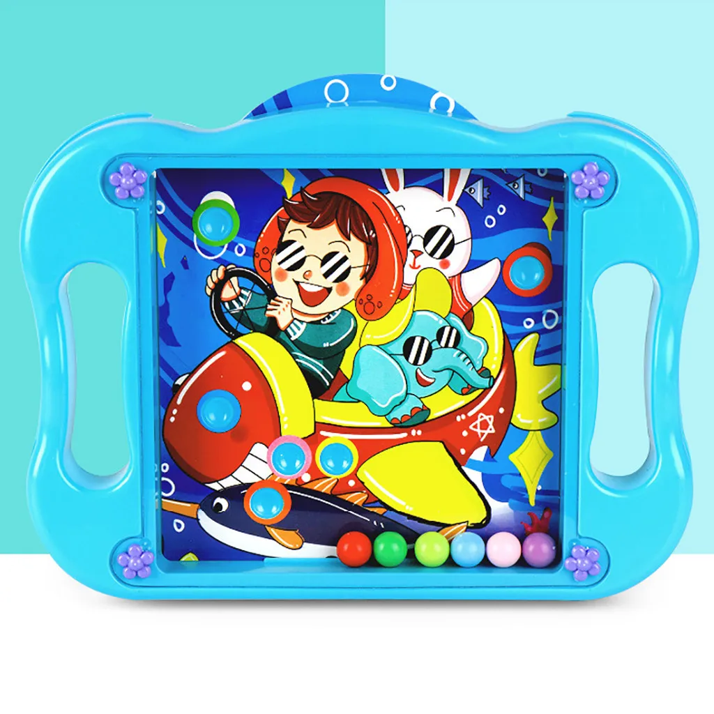 Пластиковые мини-лабиринт, металлические бусины, балансировочная игра, игрушка для детей, милый баланс, мяч, обучающая игра-головоломка для рук, глаз, M0724