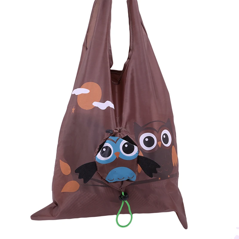 Cartoon Shopping Bag Portable Cute Owl Foldable Tote Reusable Storage Organizer Trolley Supermarket Large Capacity Bag TR997424