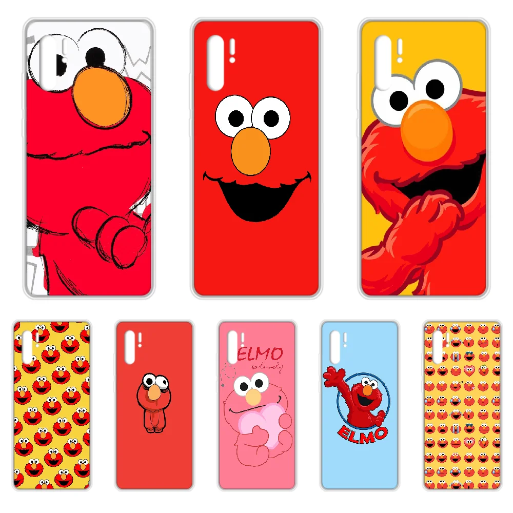 Sesame--Street ELMO Phone Case cover For HUAWEI p 8 9 10 20 30 40 P pro Smart 2017 2019 Z lite transparent hoesjes 3D shell | Мобильные