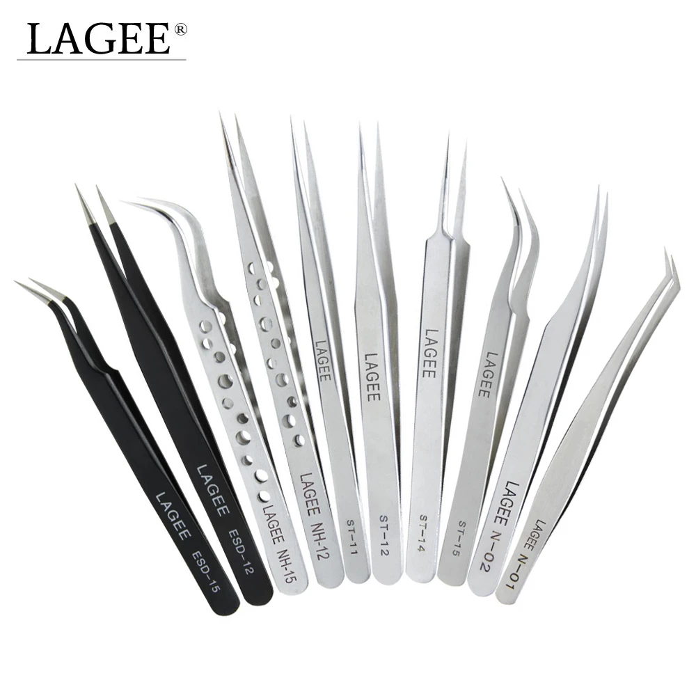 Cut Rate Tweezers Professional Eyelash-Extensions Make-Up-Tools Beauty LAGEE  JajRxZ3D