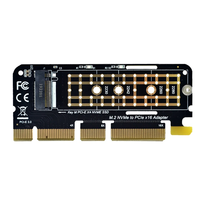 

Переходник M.2 NVME к PCI-E 3,0 4x 8x 16x, твердотельный накопитель, карточка расширения SSD, адаптер твердотельного диска с поддержкой NVME M.2, жесткий диск
