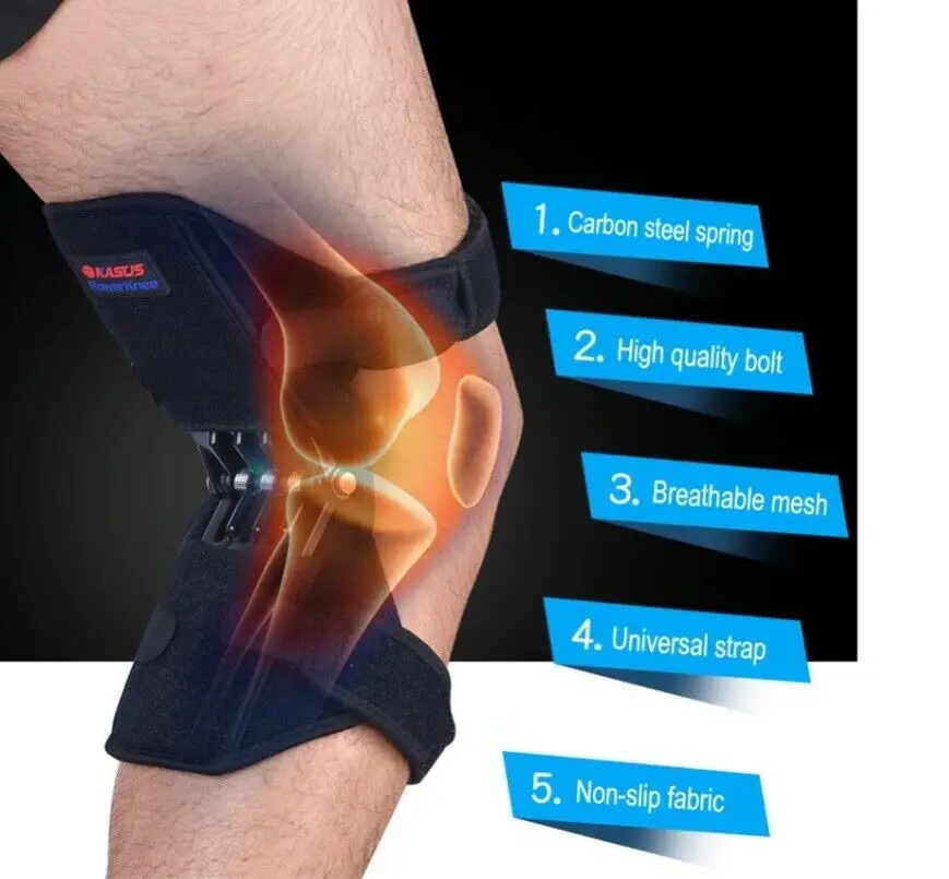 1/2 pcs Power Lift Joint Support Knee Breathable Non-slip PowerfulRebound Force Knee booster Joint Support Knee Pads