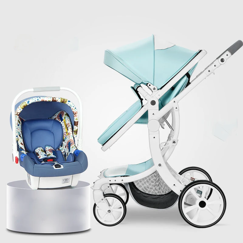 Light Blue Chinoiseroy, переноска для детей, высокий пейзаж, складная, 3 в 1, детская коляска, новинка, детская переносная коляска, модная, четыре колеса, детская коляска - Цвет: Light Blue