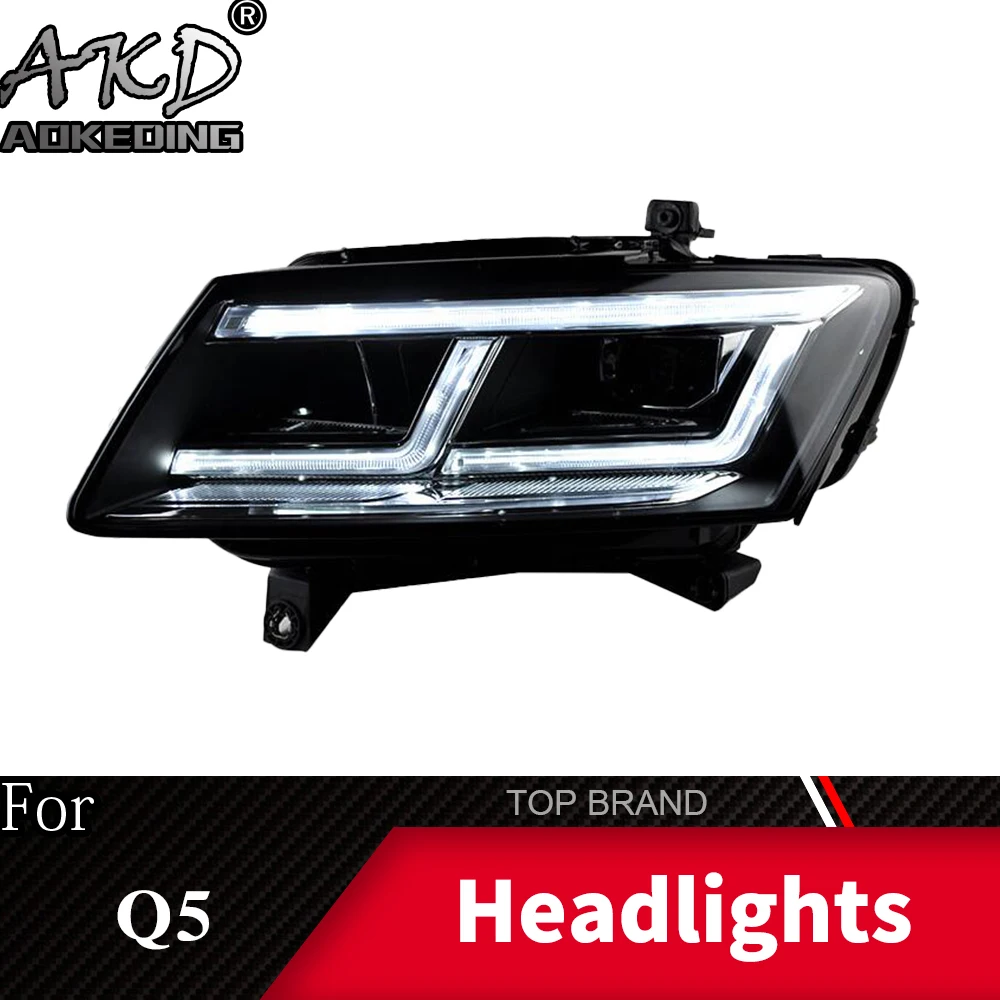Головной фонарь для Audi Q5 2009-2012 2013- фары Противотуманные фары Дневные ходовые огни DRL H7 светодиодный Биксеноновая лампа автомобильные аксессуары
