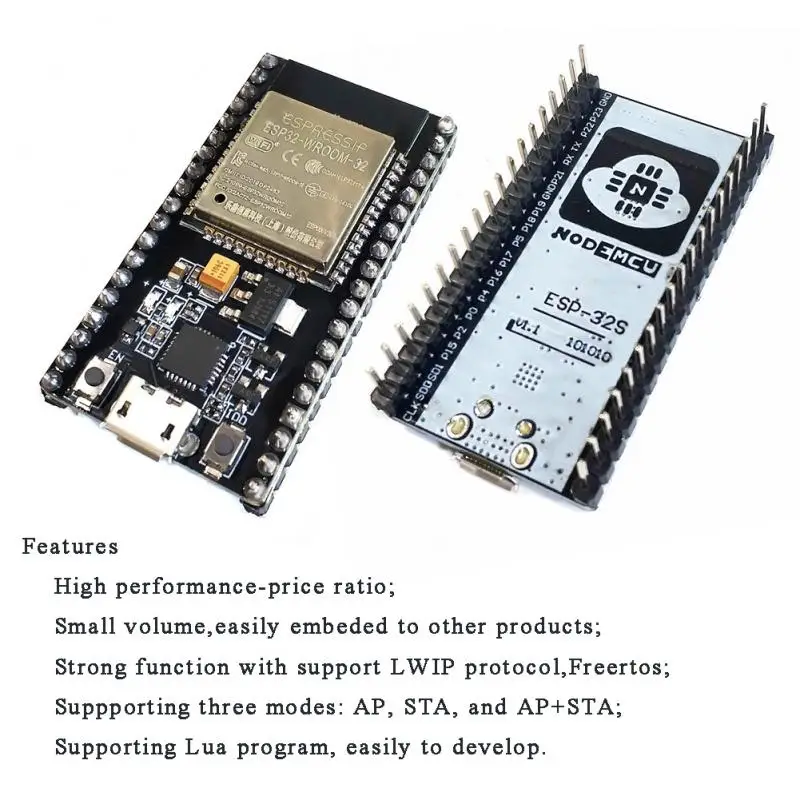 ESP32 Wireless Module ESP32-WROOM-32 Lua WIFI IOT Development Board BLE NodeMCU-32S WiFi Ai-thinker | Электроника