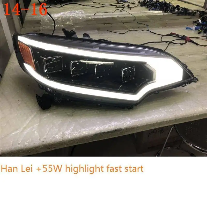 MODEL S Para Assessoires запчасти лампы авто автомобили Led Drl Стайлинг дневные ходовые фары Задние Автомобильные фары в сборе для Honda Fit - Цвет: MODEL S