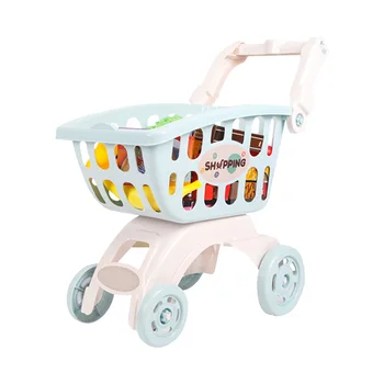 

New Kids Simulation Shopping Mall Supermarket Cart Trolley Toy Miniature Play Shopping Education Toy Gift for Baby J11