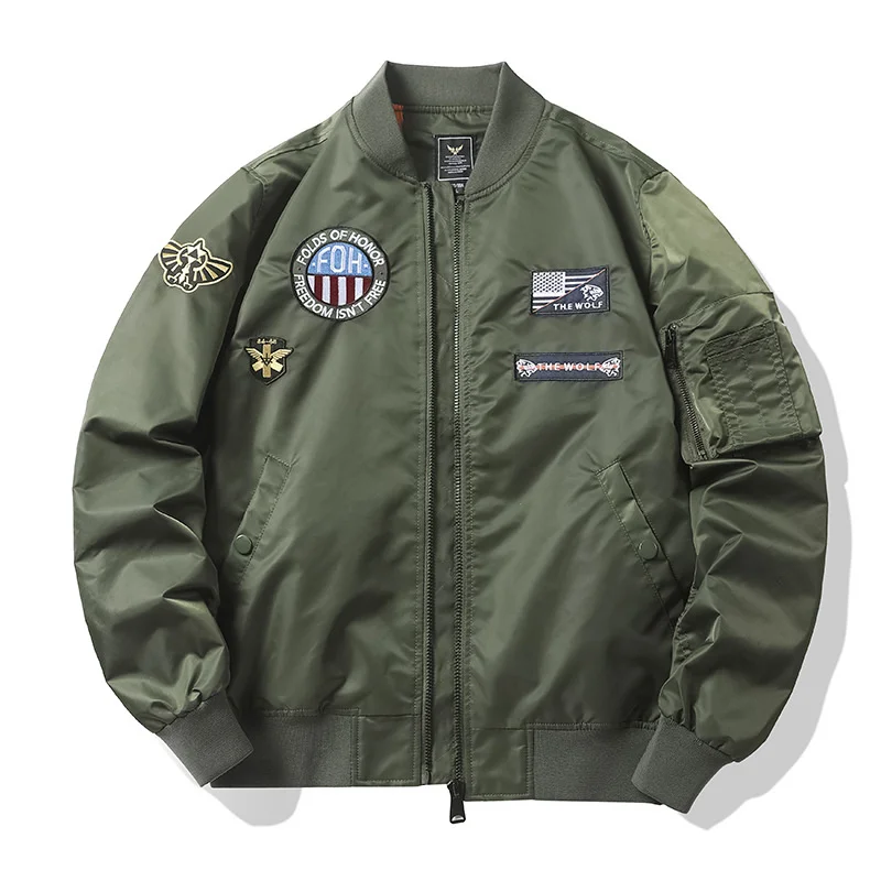 

Baseball Uniform Jacket Men's Fashion Long Sleeve Solid Color Korean Version Embroidery Handsome All-Match Casual Autumn Outwear