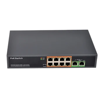 

PSE108EX 150W 48V 8 Port 10/100M Plus 2 Uplink Switch 8 Port Poe Network Switch(EU Plug)