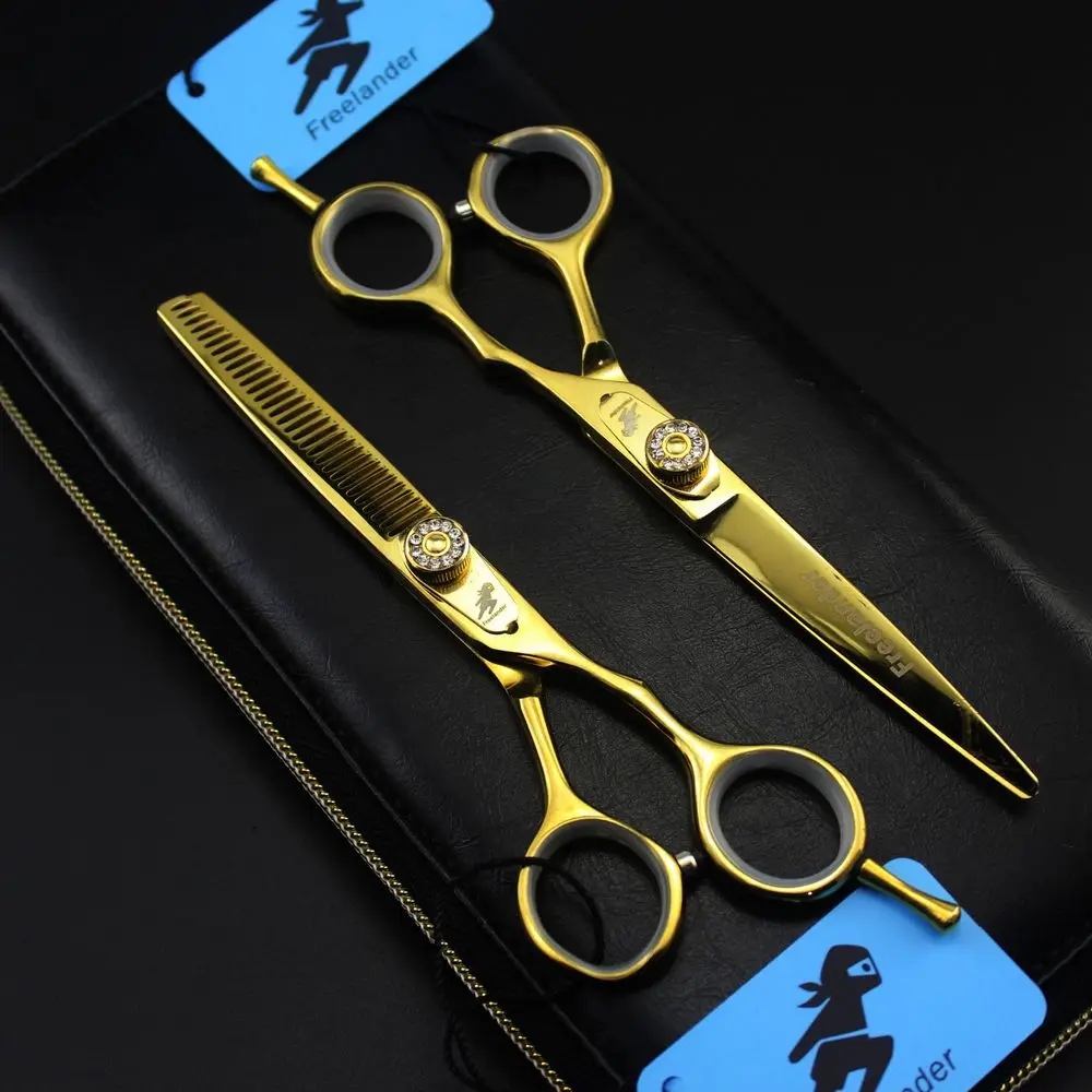 

Freelander Professional Hair Styling Scissors Set,5.5 inch 6 inch Barber Cutting Thinning Scissors,Salon Hairdressing Scissors