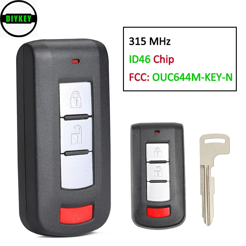 Умный БЕСКЛЮЧЕВОЙ дистанционный Автомобильный ключ DIYKEY для Mitsubishi Lancer Outlander Galant 315