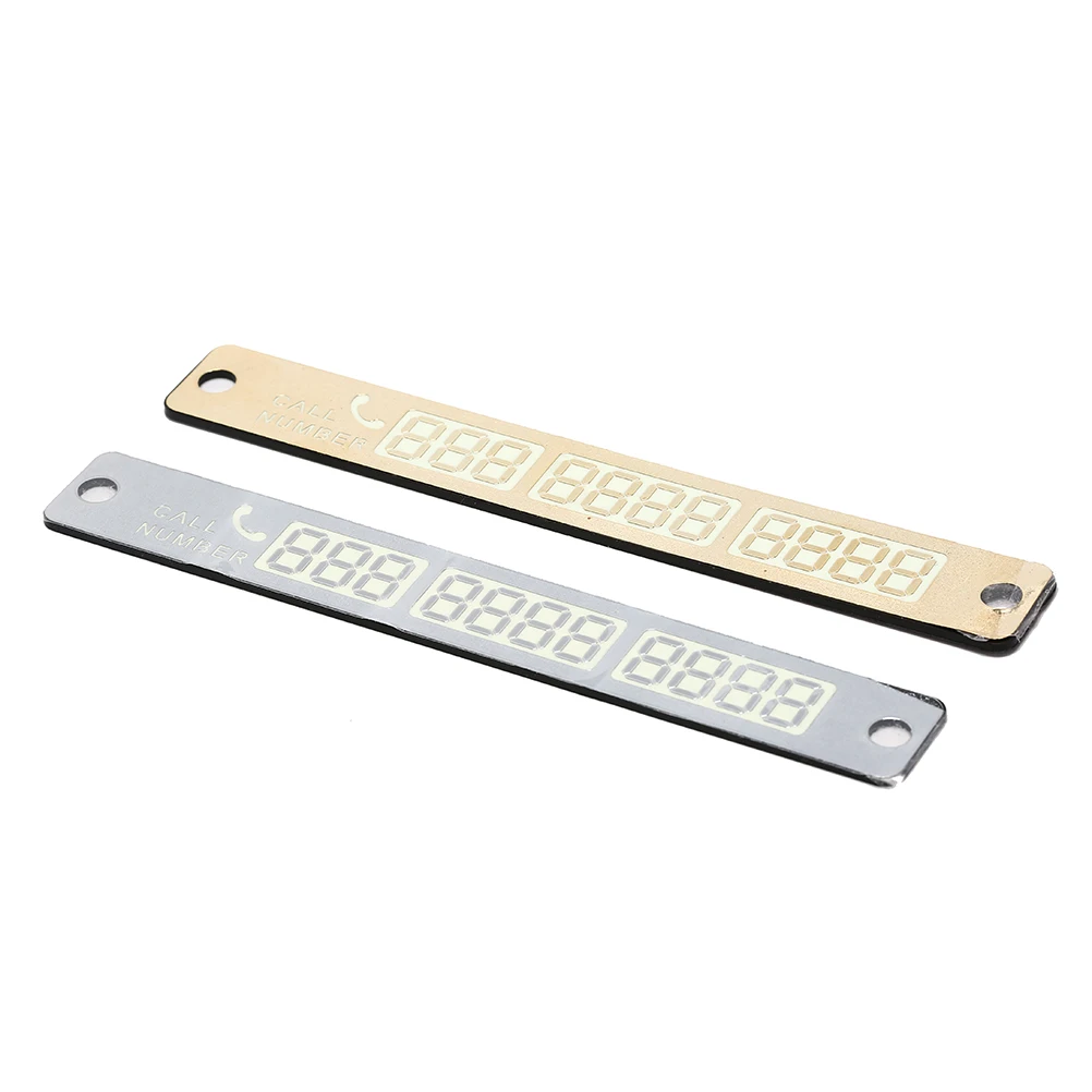 1pcs 15*2cm Night Luminous Temporary Car Parking Card Notification Sucker Plate Card Telephone Number Card Random Color