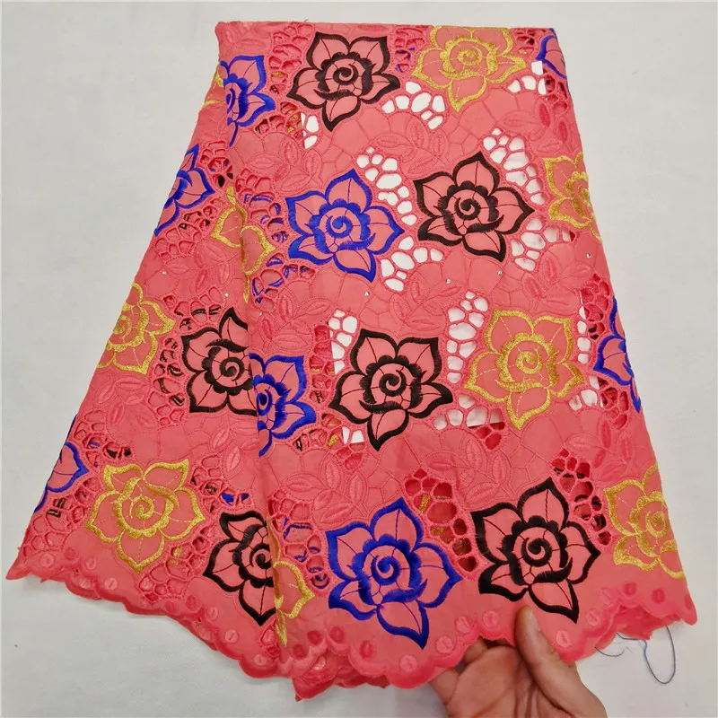 5 ярдов швейцарская кружевная ткань последняя Тяжелая вышитая бисером Африканская Хлопковая ткань швейцарская вуаль кружева популярный Дубай Стиль HL1022