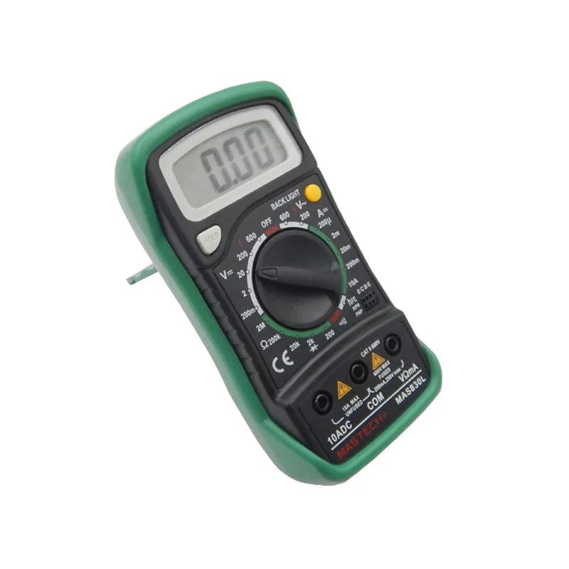 MASTECH MAS830L Мини Ручной ЖК дисплей Цифровой мультиметр DC ток тест er подсветка