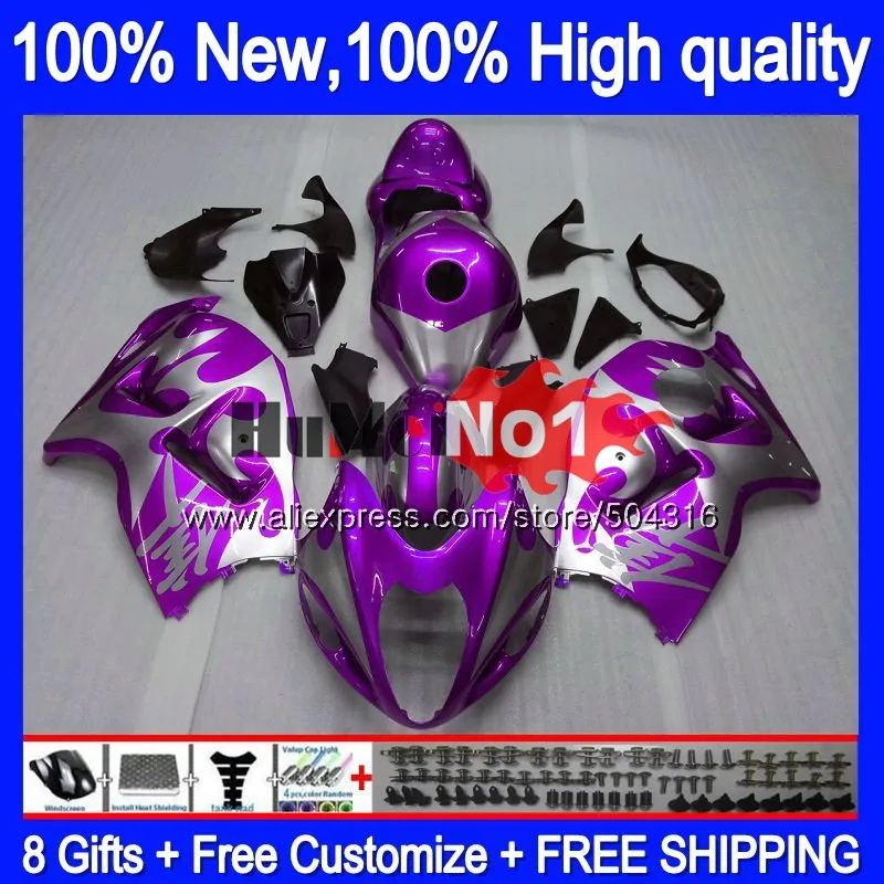 Hayabusa для SUZUKI GSXR 1300 2002 2003 2004 2005 2006 2007 28MC. 193 с фиолетовым топом и GSXR-1300 GSXR1300 96 02 03 04 05 06 07 обтекатель - Цвет: No. 1
