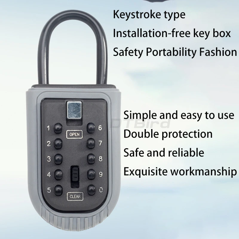Storage Lock Box Key Storage Box Key Box Safe Use of Padlock Code Lock Alloy Material Safety Key Link Receiving Box