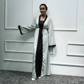

Plain Abaya Kimono Hijab Muslim Dress Women Saudi Turkish Islamic Clothing African Kaftan Dubai Caftan Qatar Pakistan Musulmane