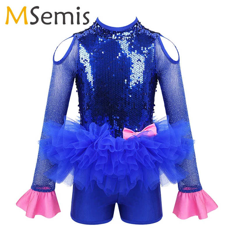 Танцевальный Костюм для латиноамериканских балетов с блестками Блестящий