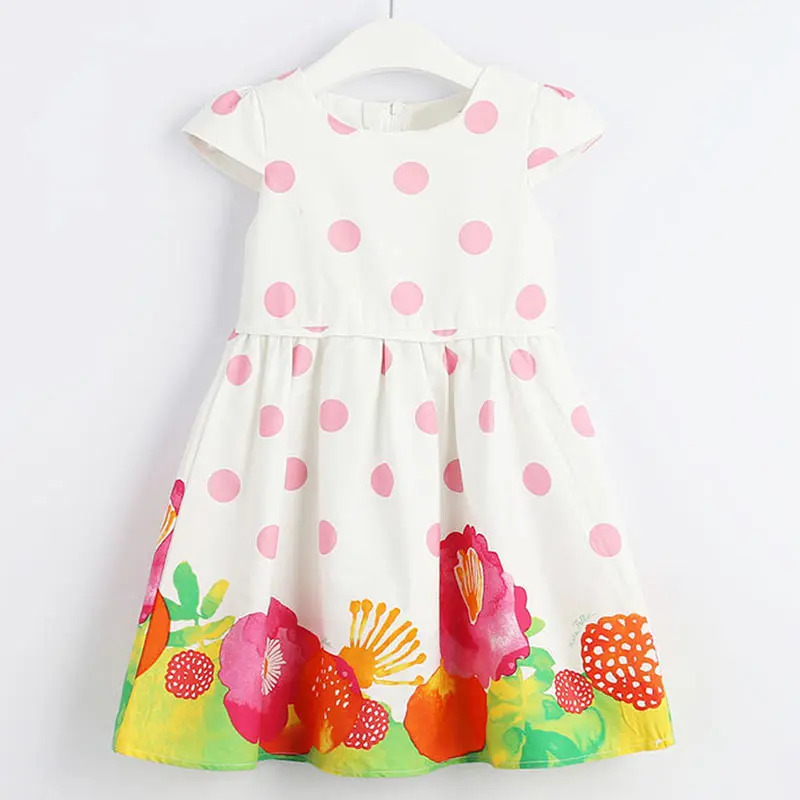 aw482Pink Menoea/платье для девочек; коллекция года; европейский и американский стиль; детское платье принцессы без рукавов с цветочным принтом; От 3 до 8 лет платье для малышей - Цвет: aw482Pink