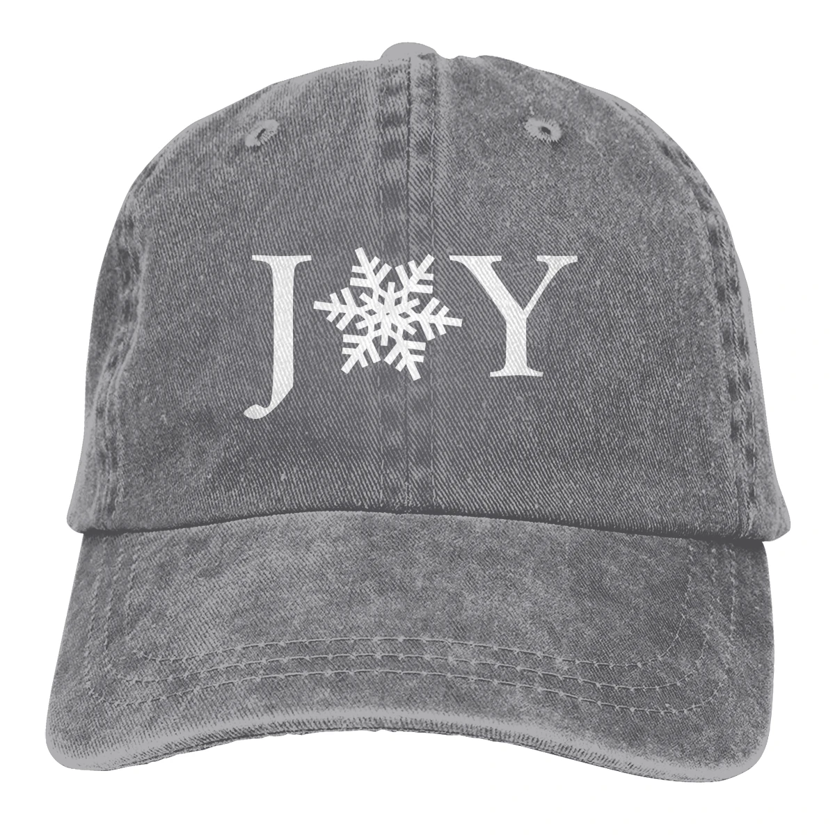 Joy Снежинка Casquette Черная мужская и женская джинсовая бейсболка с ремешком Регулируемая шляпа для гольфа