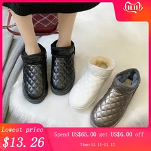 Водонепроницаемые зимние сапоги; женская теплая зимняя обувь; ботильоны для женщин на платформе; зимние кожаные сапоги; цвет белый, черный, золотой