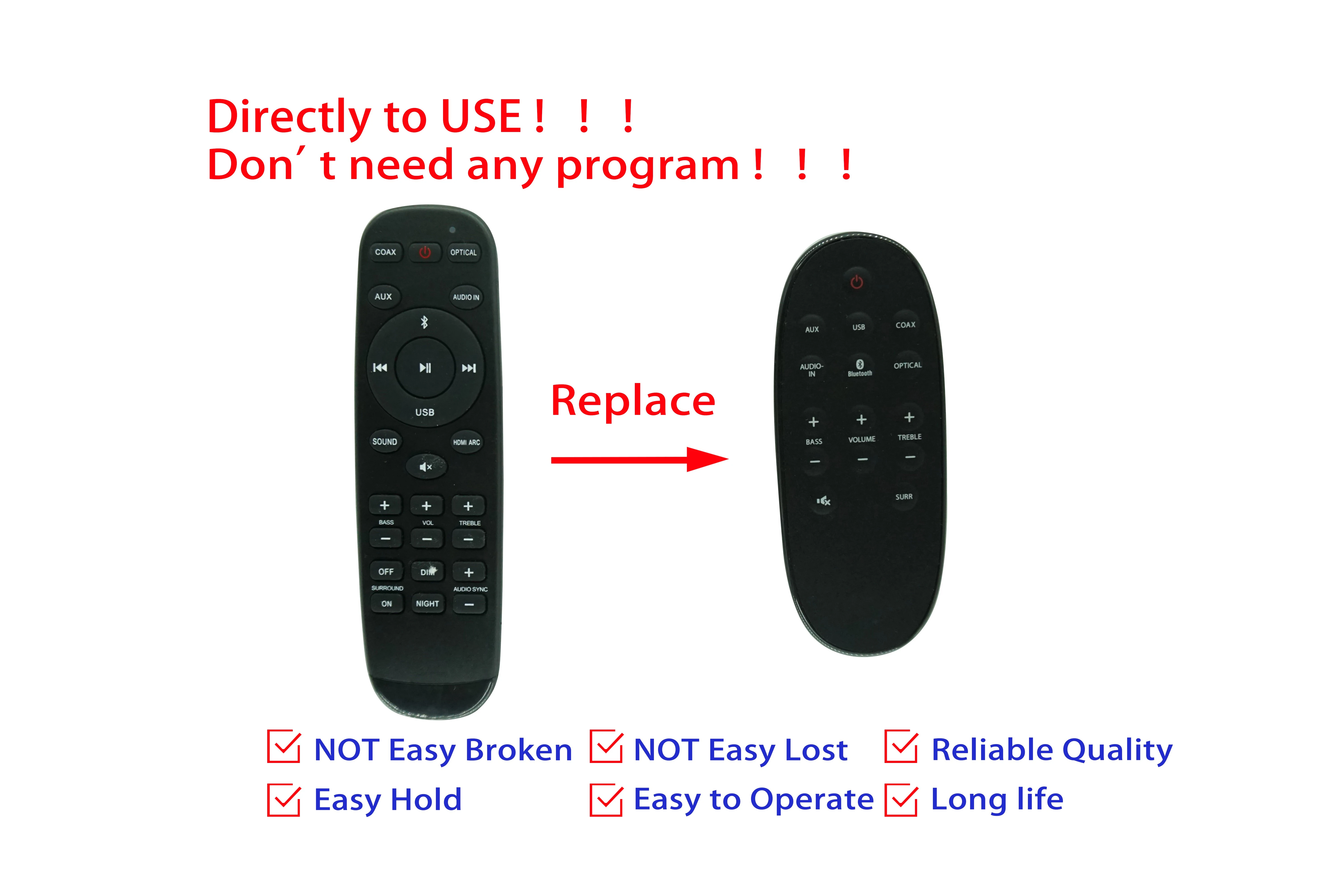 stole Løb Minimer Remote For Philips Htl2110 Htl2160 Htl2160/f7 Htl2160s Htl2160s Htl2111a  Htl2160w Htl2160m Htl2160t Tv Soundbar Speaker System - Remote Control -  AliExpress