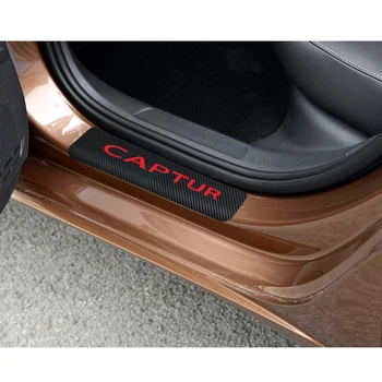 

4PCS Car Scuff Plate Door Threshold Sill Stickers for Renault CAPTUR Car Sticker Interior Accessories
