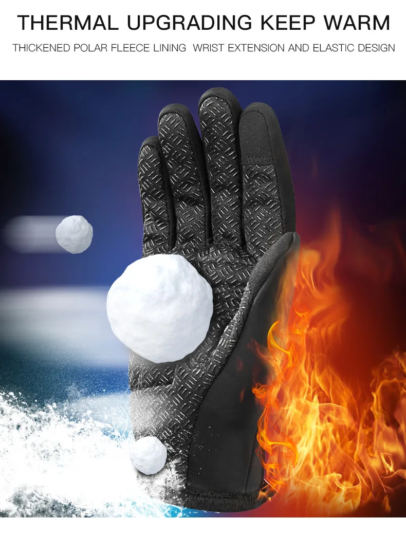 WHEEL UP Cycling Gloves Full Finger Thermal Sport Shockproof MTB Road Bike Motorcycle Touch Screen Glove Man Bicycle Equipment