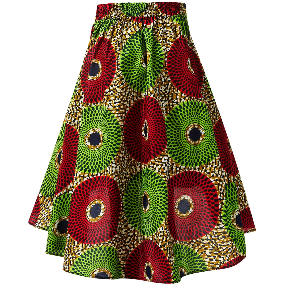 Африканская одежда для женщин, модная африканская юбка, традиционная юбка с принтом Анкары, цветочный принт, повседневная юбка Дашики, восковая юбка с принтом