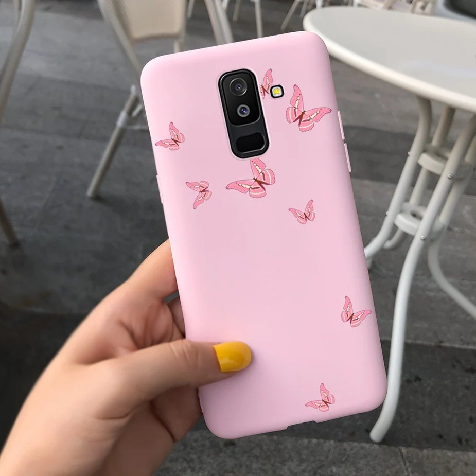 For Samsung Galaxy A6 Plus 2018 Case Cute Candy Painted Cover For Samsung A6 2018 A600F Soft Silicone Case For Samsung A6+ A605F mobile phone cases with card holder Cases & Covers
