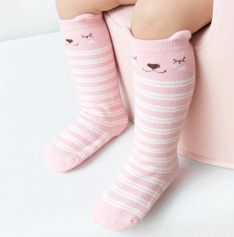 Newborn baby cotton socks baby boy girl non-slip cartoon mid-tube floor socks toddler leg warmers leg warmers girls