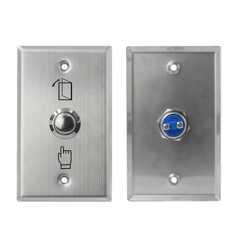 Stainless Steel Exit Button Normal Open Push Switch Door Sensor Opener Release For Magnetic Lock Access Control Home Security