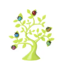 Мультяшное Счастливое дерево, настольное украшение, зажим для заметок, семейная фотография, божья коровка, магнитная наклейка на холодильник, принадлежности