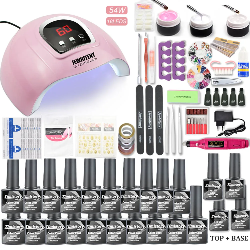 Preise Nail art set 120W UV LED LAMPE Trockner   30 20 10 Farbe Gel Nagellack Set kit Nagel Werkzeuge Gel lack maniküre werkzeuge kit