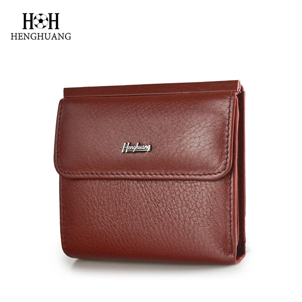 

HH Mini Fashion Genuine Leather Women's Wallet Small Luxury Female ID Card Holder Slim Cow Leather Ladies Money Bag Coin Purses
