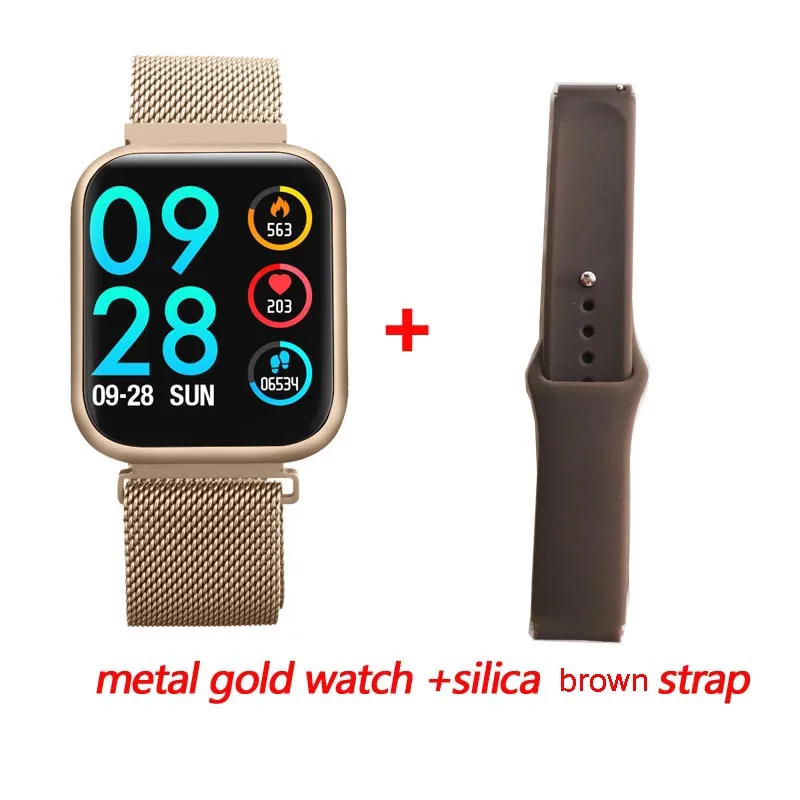 metal gold Greentiger P80 Смарт-часы для женщин IP68 водонепроницаемый монитор сердечного ритма фитнес-трекер кровяное давление Smartwatch VS B57 P68 S226 - Цвет: metal gold
