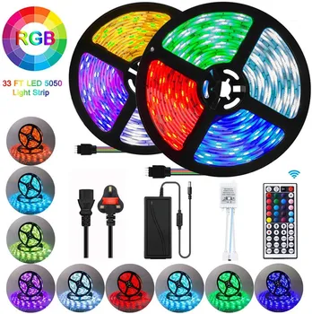

rgb 12V led strip light 5050SMD LED lights strips IR 44 key remote control Flexible waterproof Christmas decoration tira led 12v