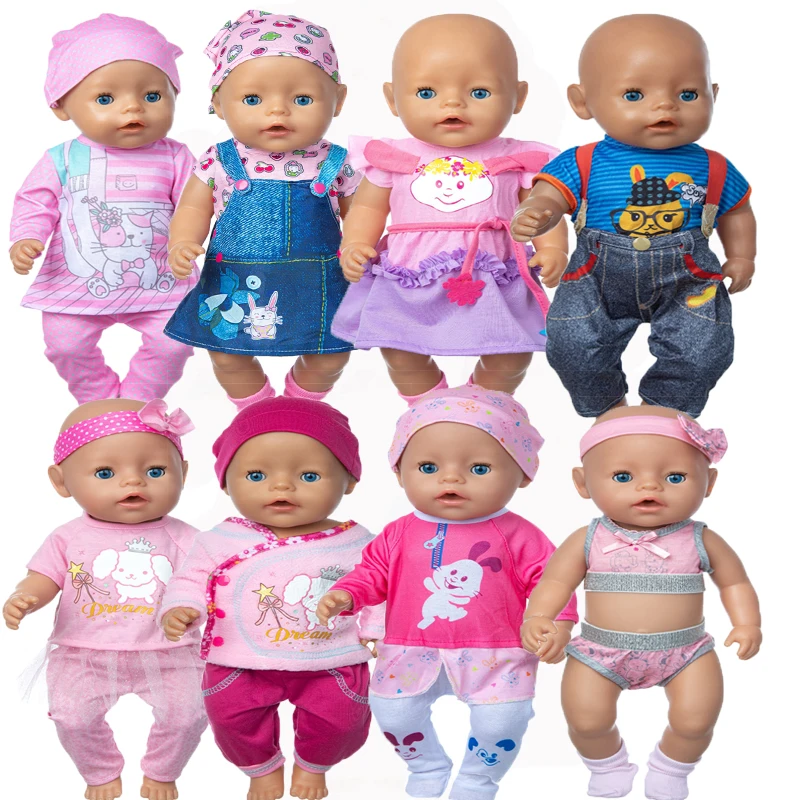 Suit Doll Clothes Fit 17 inch For 43cm Baby New Born Doll Clothes doll accessories doll clothes