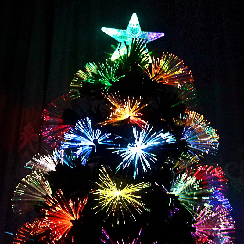 Рождественские декоративные украшения 1,8 м Рождественская елка пакет красочный оптоволоконный светодиодные гирлянды на деревья шифрование Роскошная Рождественская елка