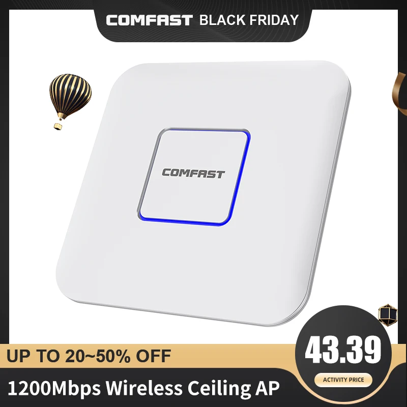

1200Mbps High Speed Wireless Dual Band indoor Ceiling AP 2.4 +5.8 Ghz Access Point 802.11 AC Hotel Home RJ45 Lan Router Repeater