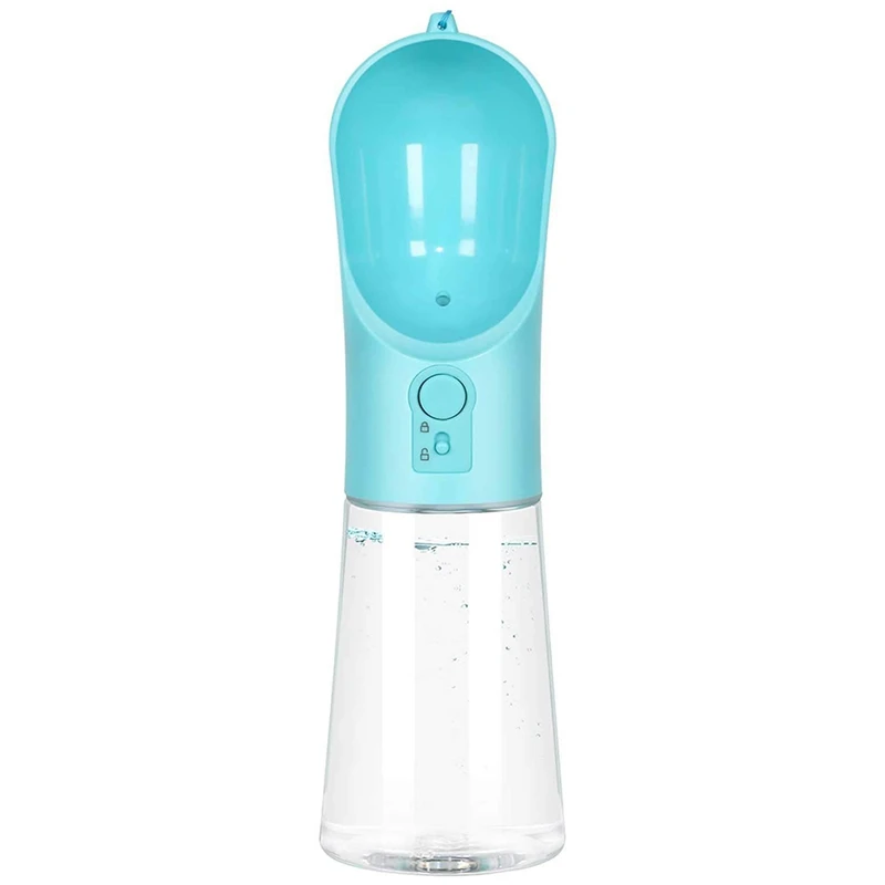 Бутылка для воды для собак, портативная бутылка для воды для домашних животных с фильтром из активированного угля, герметичный диспенсер для воды для собак, легкая дорожная бутылка для собак W