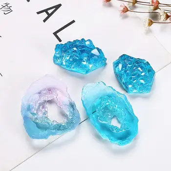 

DIY Natural Druzy Gem Resin Mold Quartz Rock Cluster Pendant Mold Resin Jewelry X7YC