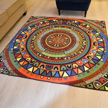 

NewColorful Compass Carpet Children's Room Large Carpet Green Crawling Mat Living Room Bedroom Study Mat 3