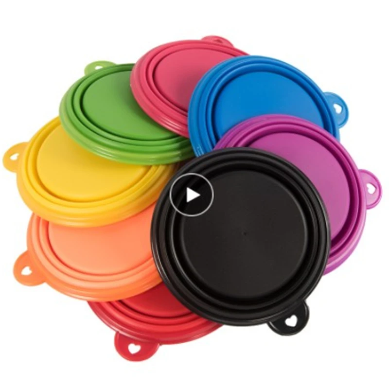 Alimentador de mascotas de silicona plegable de al aire libre de viaje portátil agua potable perro Pet olor-libre no-tóxicos cachorro contenedor de alimentos