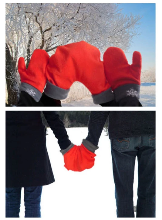 3 шт./компл. перчатки дл пар зимние влюбленные Утепленные перчатки возлюбленные Рождественский подарок романтические пары родитель-детские варежки