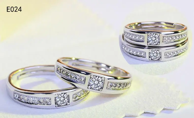Mossovy серебряное кольцо в форме сердца для влюбленных, обручальное кольцо с буквами для женщин, циркониевое кольцо, ювелирное изделие, Anillos Mujer - Цвет основного камня: RZ02-E024