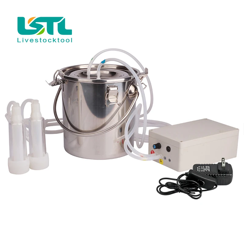 5L овец коз Электрический пульсирующий доильный аппарат для Коза нержавеющая