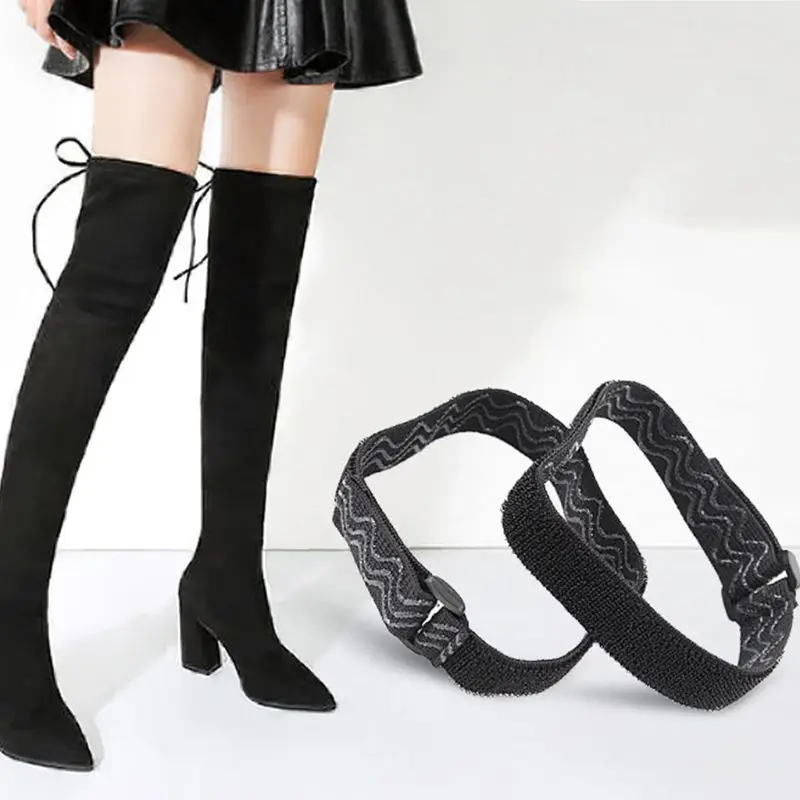 

Womens Invisible Anit Fall Knee Boots Straps Adjustable Belt with Adhesive Tape