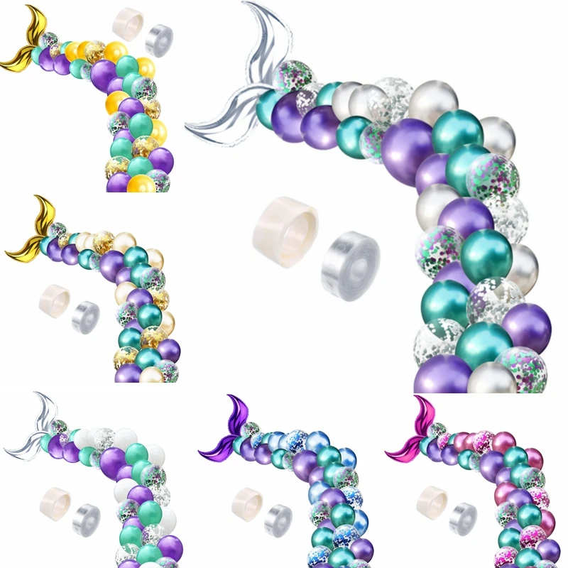 

42pcs DIY Mermaid Tail Latex Balloons Garland Latex Balloon Arch for Mermaid Party Wedding Baby Shower Kids Birthday Decoration